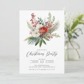 Invitation Fête de Noël Florale (Debout devant)