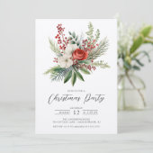 Invitation Fête de Noël Florale (Debout devant)