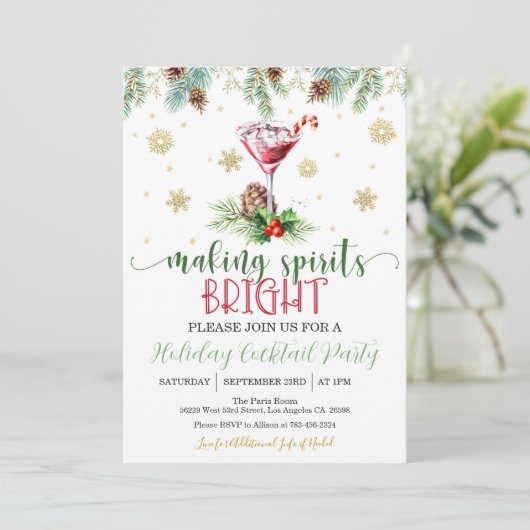 Invitation Fête de Noël (frontière) (Debout devant)