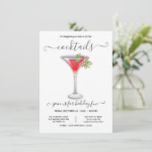 Invitation Fête de Noël Funny Cocktail Party (Debout devant)