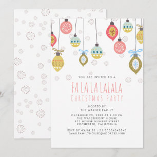 Invitation Fête de Noël Funny Falalala