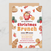 Invitation Fête de Noël Gâteau de Noël (Devant / Derrière)