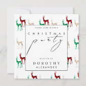 Invitation Fête de Noël Gemstone Crystal Reindeer (Devant)