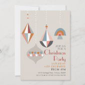 Invitation Fête de Noël géométrique moderne (Devant)