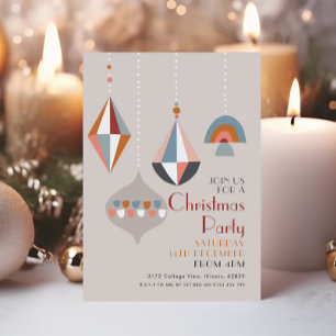 Invitation Fête de Noël géométrique moderne 