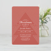 Invitation Fête de Noël Géométrique Moderne (Debout devant)