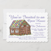 Invitation Fête de Noël Gingbread Holiday Open House Party (Devant)