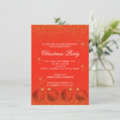 Invitation Fête de Noël glitter Joyeux Noël (Debout devant)