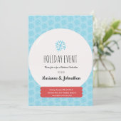 Invitation Fête de Noël Globe de neige tiré à la main (Debout devant)