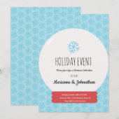 Invitation Fête de Noël Globe de neige tiré à la main (Devant / Derrière)