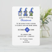 Invitation Fête de Noël Gnome (Debout devant)