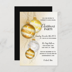 Invitation FÊTE DE NOËL GOLD Corporate Office Company