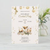 Invitation Fête de Noël Gold de Noël (Debout devant)