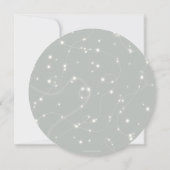 Invitation Fête de Noël Gray Vert Rond (Dos)