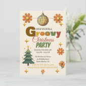Invitation Fête de Noël Groovy 70 (Debout devant)