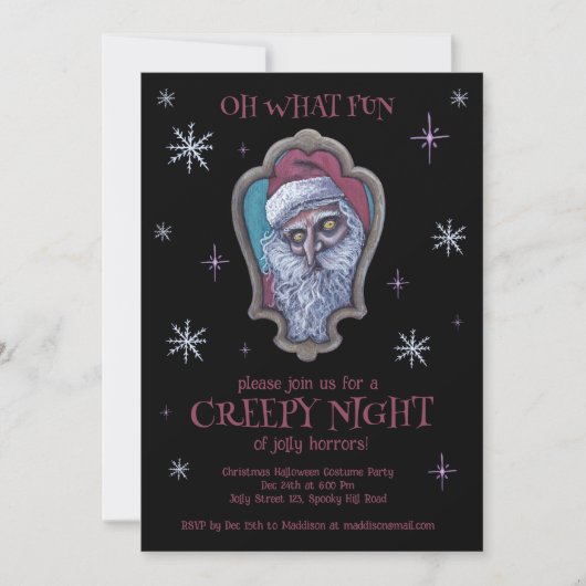 Invitation Fête de Noël Halloween (Devant)