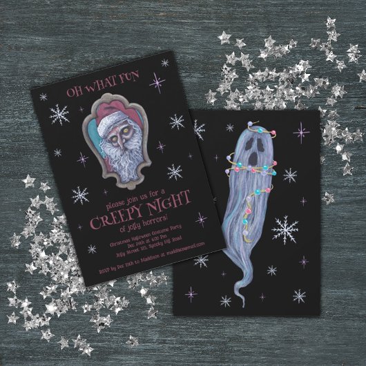 Invitation Fête de Noël Halloween