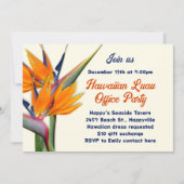 Invitation Fête de Noël Hawaiian Luau Thème (Devant)