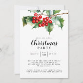 Invitation Fête de Noël Hiver Botanical Invite (Devant)