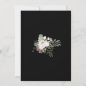 Invitation Fête de Noël hiver Noir Couleur personnalisée (Dos)