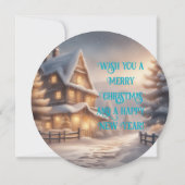 Invitation Fête de Noël hiver Paysage (Dos)