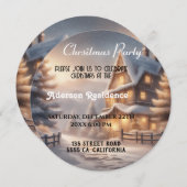 Invitation Fête de Noël hiver Paysage (Devant / Derrière)