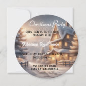 Invitation Fête de Noël hiver Paysage (Devant)