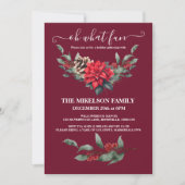 Invitation Fête de Noël Holiday Holly (Devant)