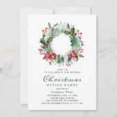 Invitation Fête de Noël Holly Berry (Devant)