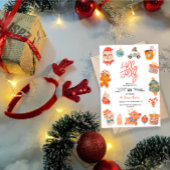 Invitation Fête de Noël Holly Jolly