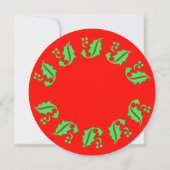 Invitation Fête de Noël Holly Round Red 4Jane (Dos)
