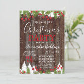 Invitation FÊTE DE NOËL Invitation, Floral (Debout devant)