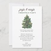 Invitation Fête de Noël Jingle and Mingle (Devant)