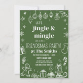 Invitation Fête de Noël Jingle et Mingle (Devant)