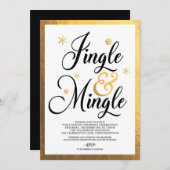 Invitation Fête de Noël Jingle et Mingle (Devant / Derrière)