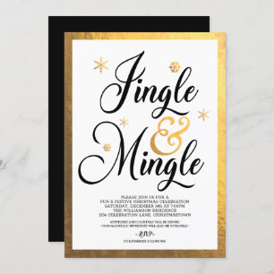 Invitation Fête de Noël Jingle et Mingle