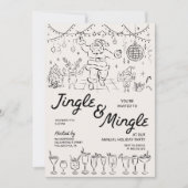 Invitation Fête de Noël Jingle et Mingle (Devant)