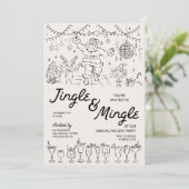 Invitation Fête de Noël Jingle et Mingle (Debout devant)