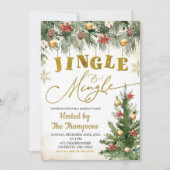 Invitation Fête de Noël Jingle et Mingle (Devant)