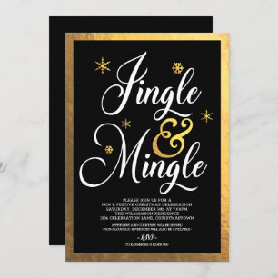 Invitation Fête de Noël Jingle et Mingle