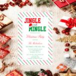 Invitation Fête de Noël Jingle et Mingle<br><div class="desc">Invitation à la fête de Noël Jingle et Mingle avec un arrière - plan festif</div>