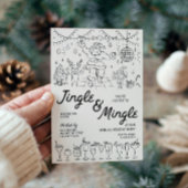 Invitation Fête de Noël Jingle et Mingle
