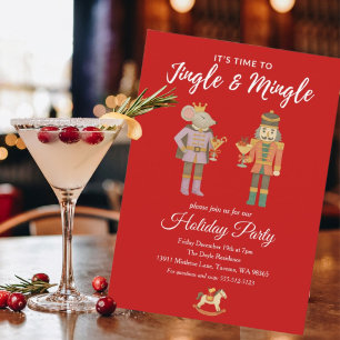 Invitation Fête de Noël Jingle et Mingle Casse-Noisette