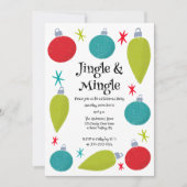 Invitation Fête de Noël Jingle et Mingle Retro (Devant)
