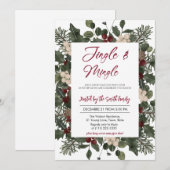 Invitation Fête de Noël Jingle & Mingle (Devant / Derrière)