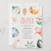 Invitation Fête de Noël Jingle & Mingle (Devant)
