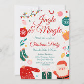 Invitation Fête de Noël Jingle & Mingle (Devant)