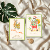 Invitation Fête de Noël Jingle & Mingle Tropical