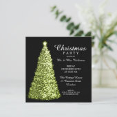 Invitation Fête de Noël Lime verte (Debout devant)