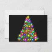 Invitation FÊTE DE NOËL Lumière de Twinkle coloré Arbre (Dos)